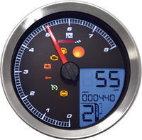 Load image into Gallery viewer, KOSO SPEEDO / TACH BLK BEZEL LCD COLOR CHANGE DISPLAY
