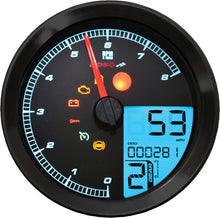 Load image into Gallery viewer, KOSO SPEEDO / TACH BLK BEZEL LCD COLOR CHANGE DISPLAY
