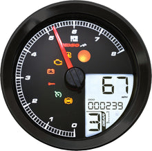 Load image into Gallery viewer, KOSO SPEEDO / TACH BLK BEZEL LCD COLOR CHANGE DISPLAY
