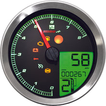 Load image into Gallery viewer, KOSO SPEEDO / TACH BLK BEZEL LCD COLOR CHANGE DISPLAY
